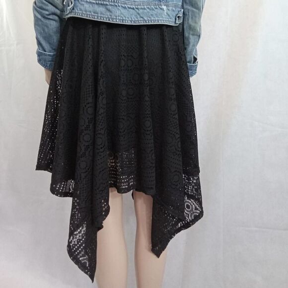 No Boundaries women’s‎ medium Black skirt lace lined goth flirt romantic - Picture 5 of 10